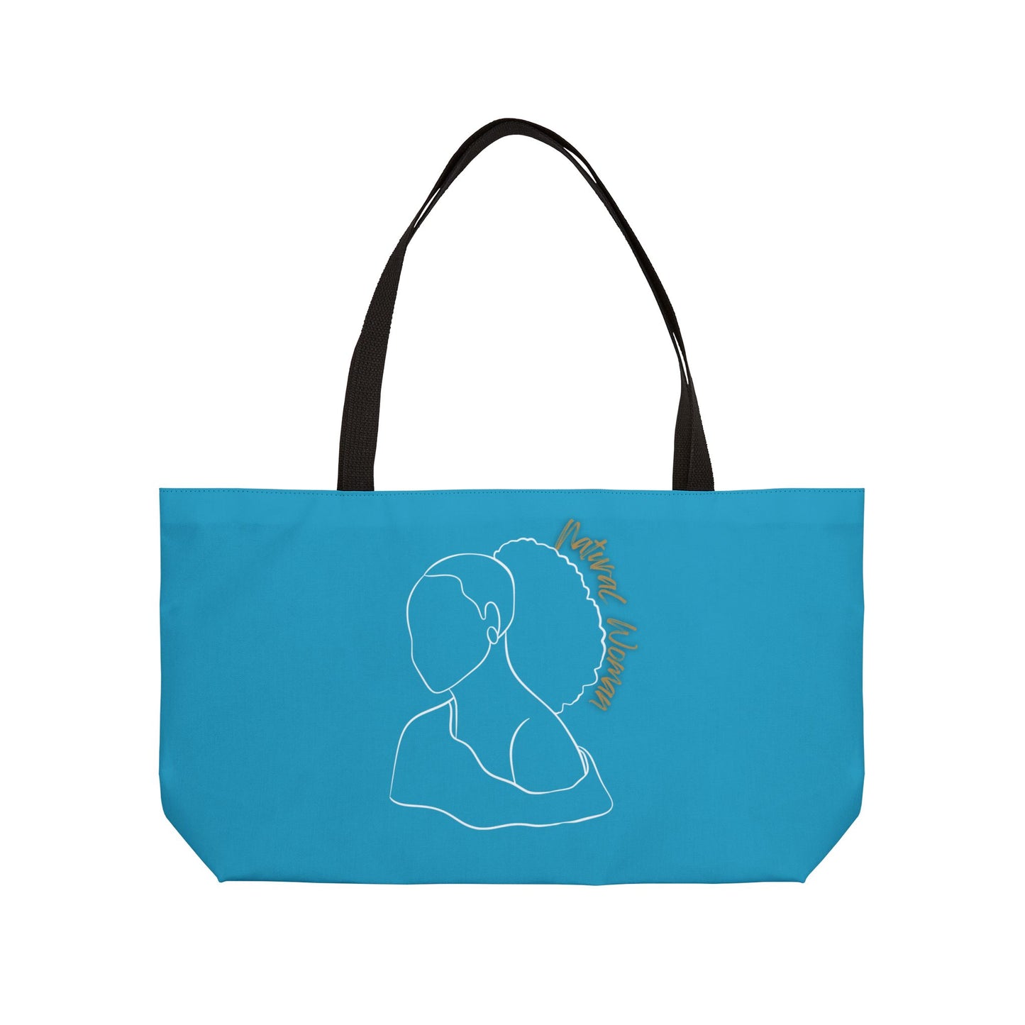 Natural Woman Behind Head (WL) Weekender Tote Bag TURQUOISE