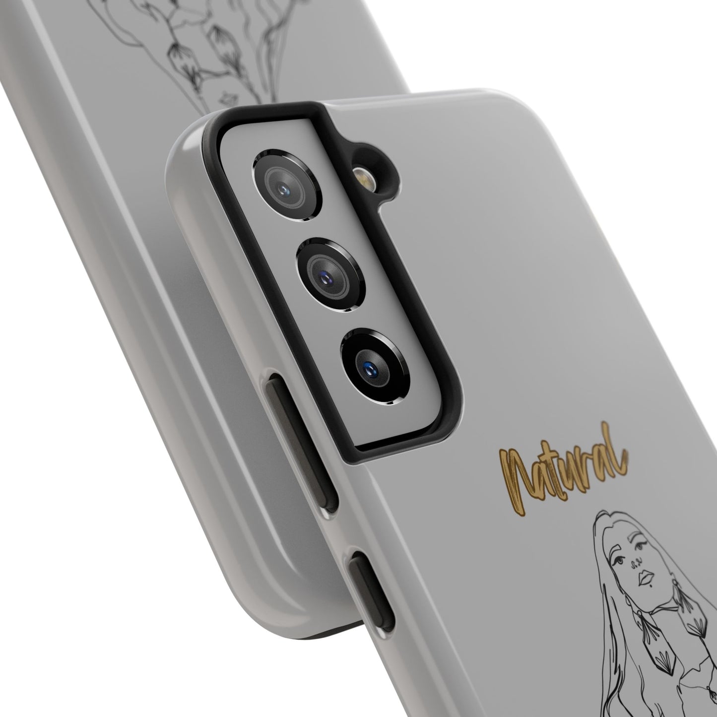 Natural Woman Thinking (BL)Tough Phone Cases LIGHT GREY