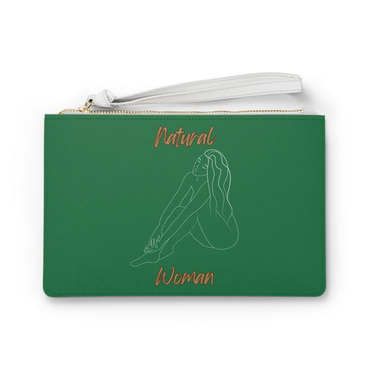 Natural Woman Beauty (WL) Clutch Bag DARK GREEN