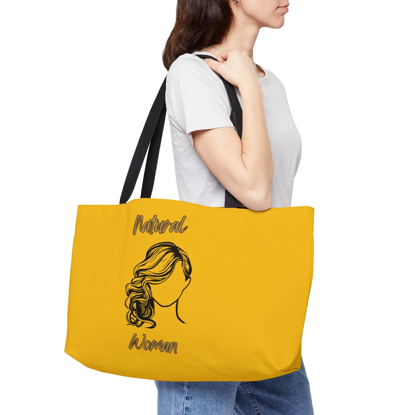 Natural Woman Long Curl (BL) Weekender Tote Bag YELLOW