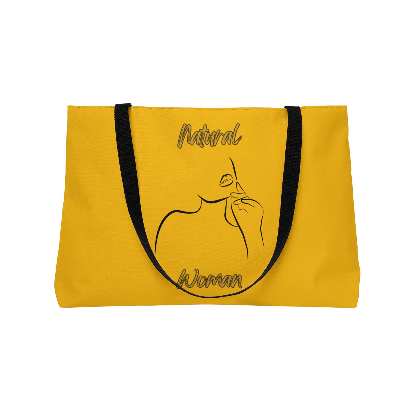 Natural Woman Chin Up (BL) Weekender Tote Bag YELLOW