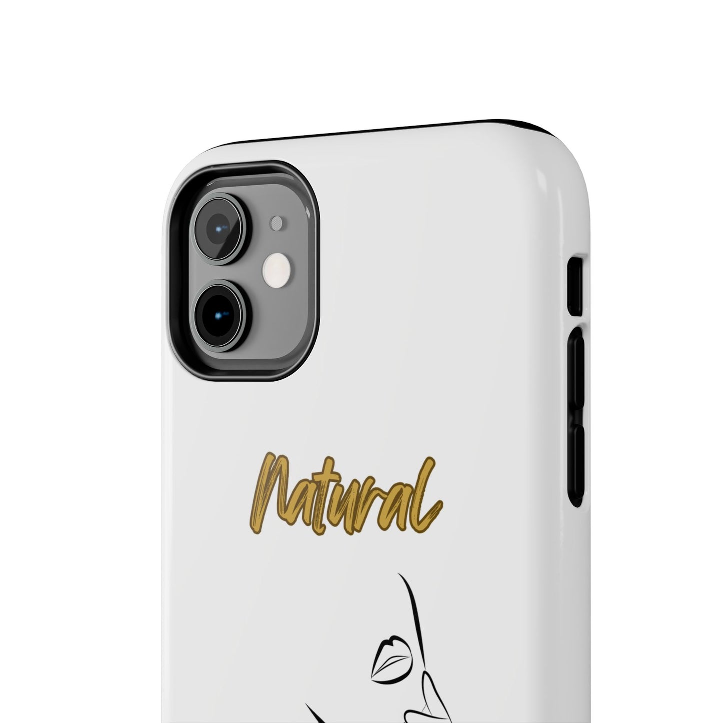 Natural Woman Chin Up (BL)Tough Phone Cases WHITE