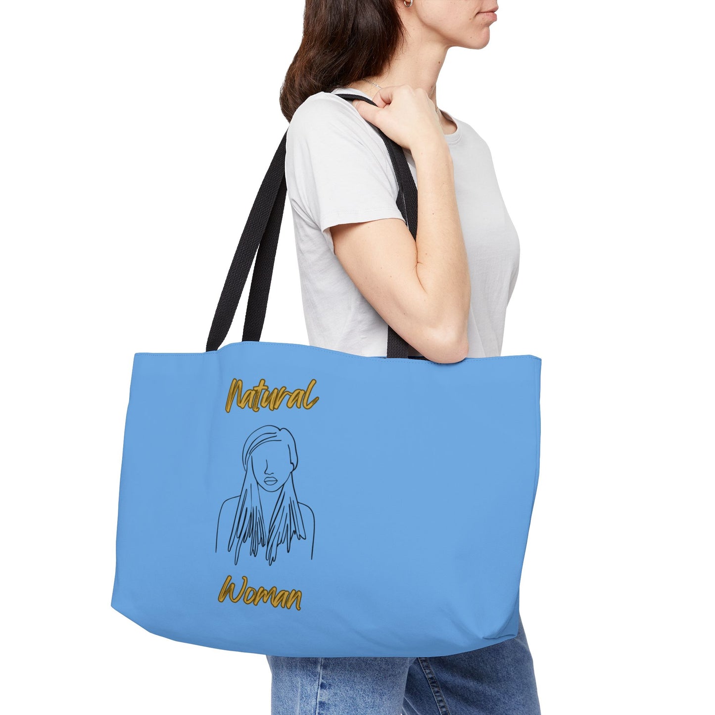 Natural Woman Content (BL) Weekender Tote Bag LIGHT BLUE