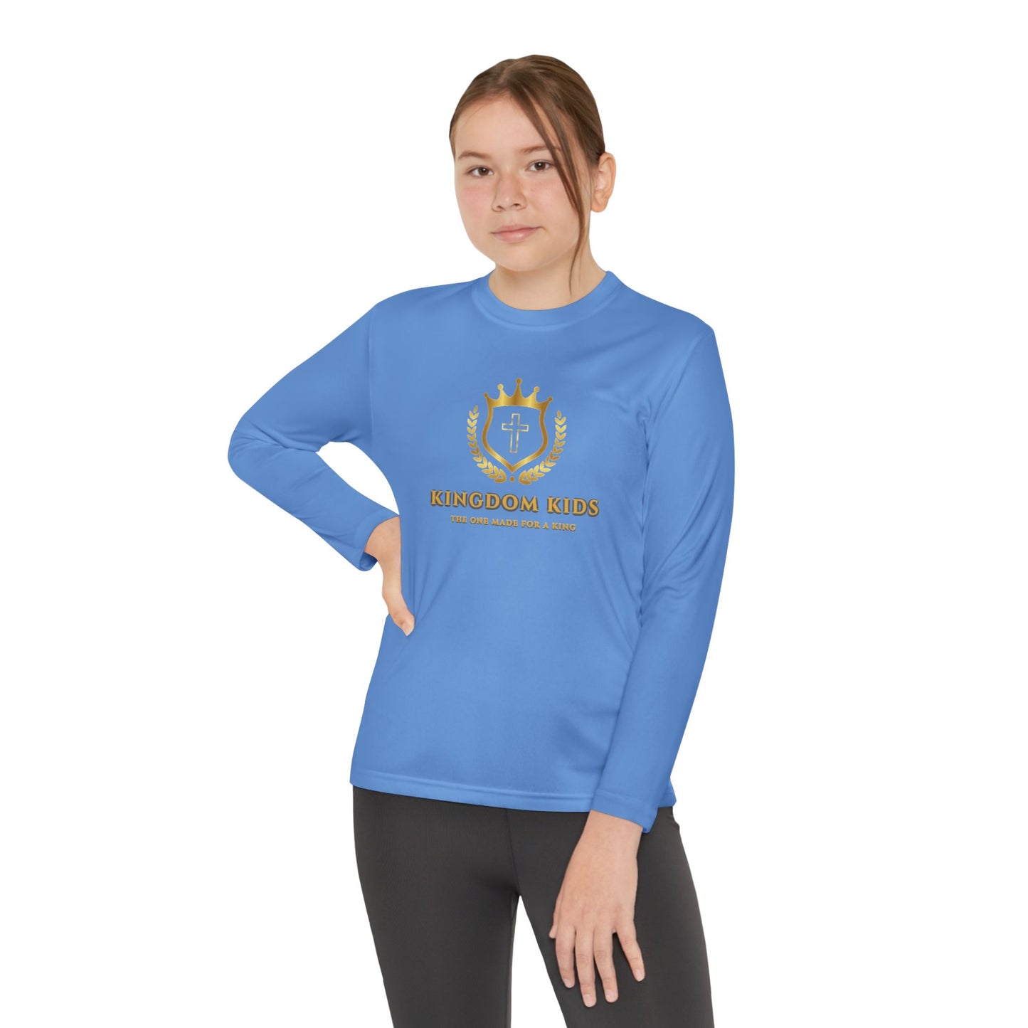 Kingdom Kids Youth Long Sleeve Tee - Crown Design