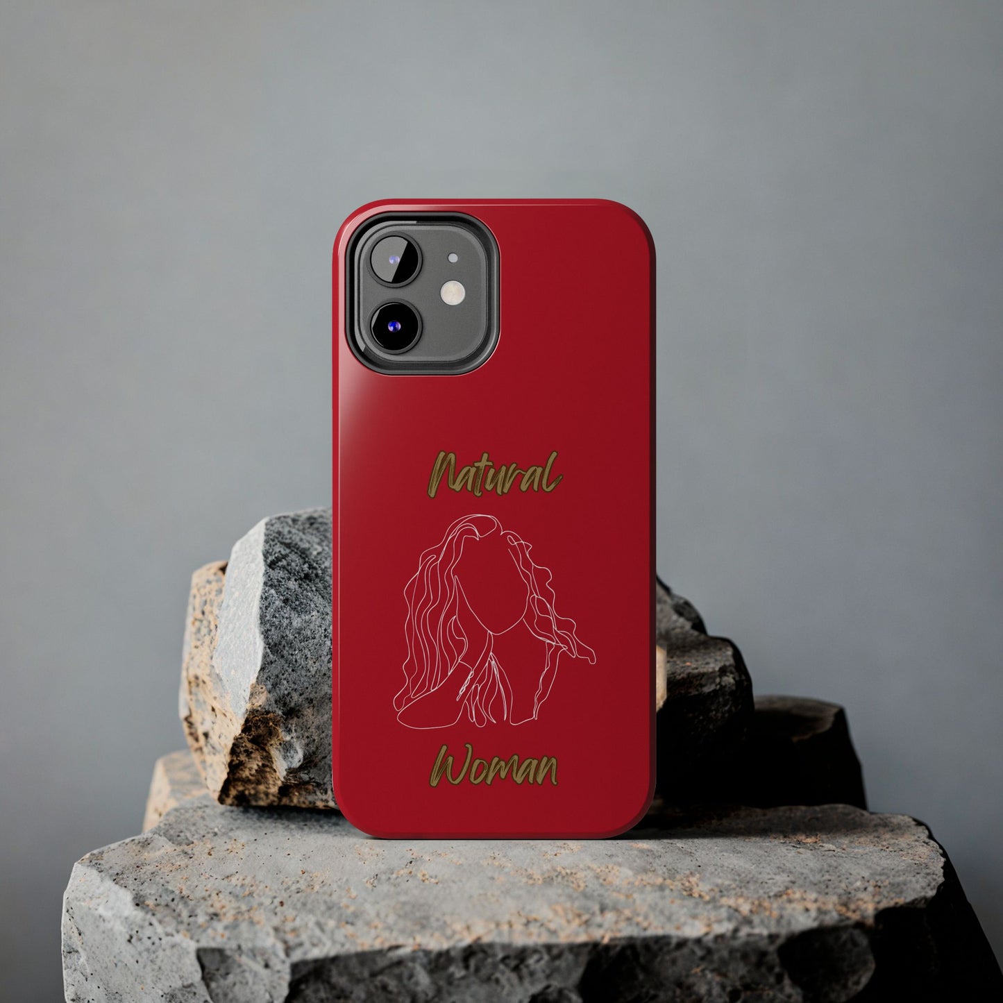 Natural Woman Relaxed (WL) Tough Phone Cases DARK RED