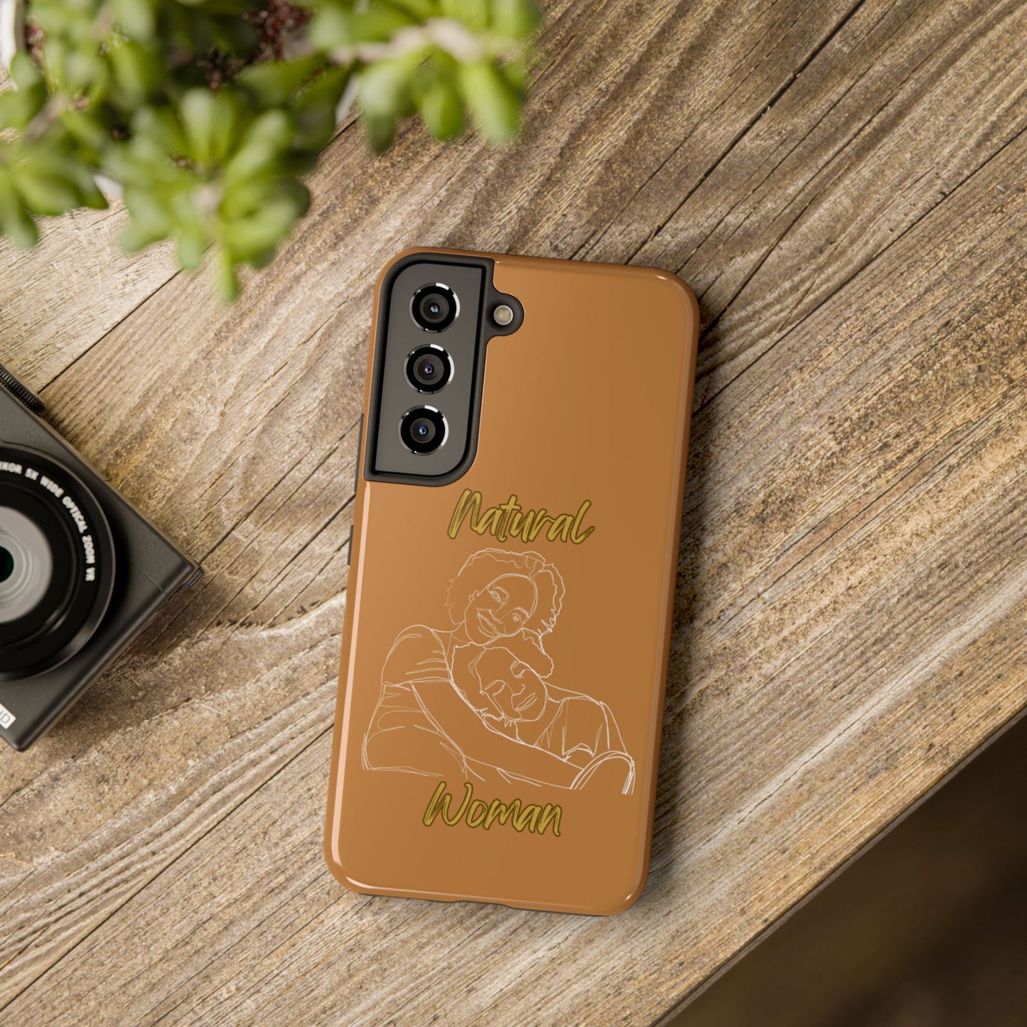 Natural Woman Loving Embrace (WL)Tough Phone Cases LIGHT BROWN