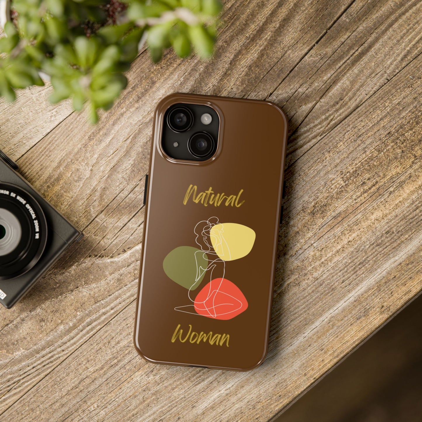 Natural Woman Colorful Pose (WL)Tough Phone Cases BROWN