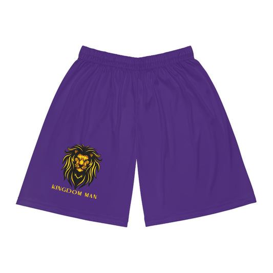 Kingdom Man (Gold) Basketball Shorts PURPLE