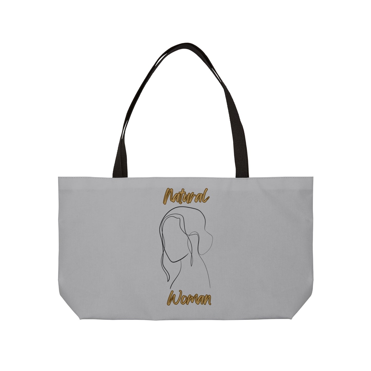Natural Woman Hanging Hair (BL) Weekender Tote Bag LIGHT GREY