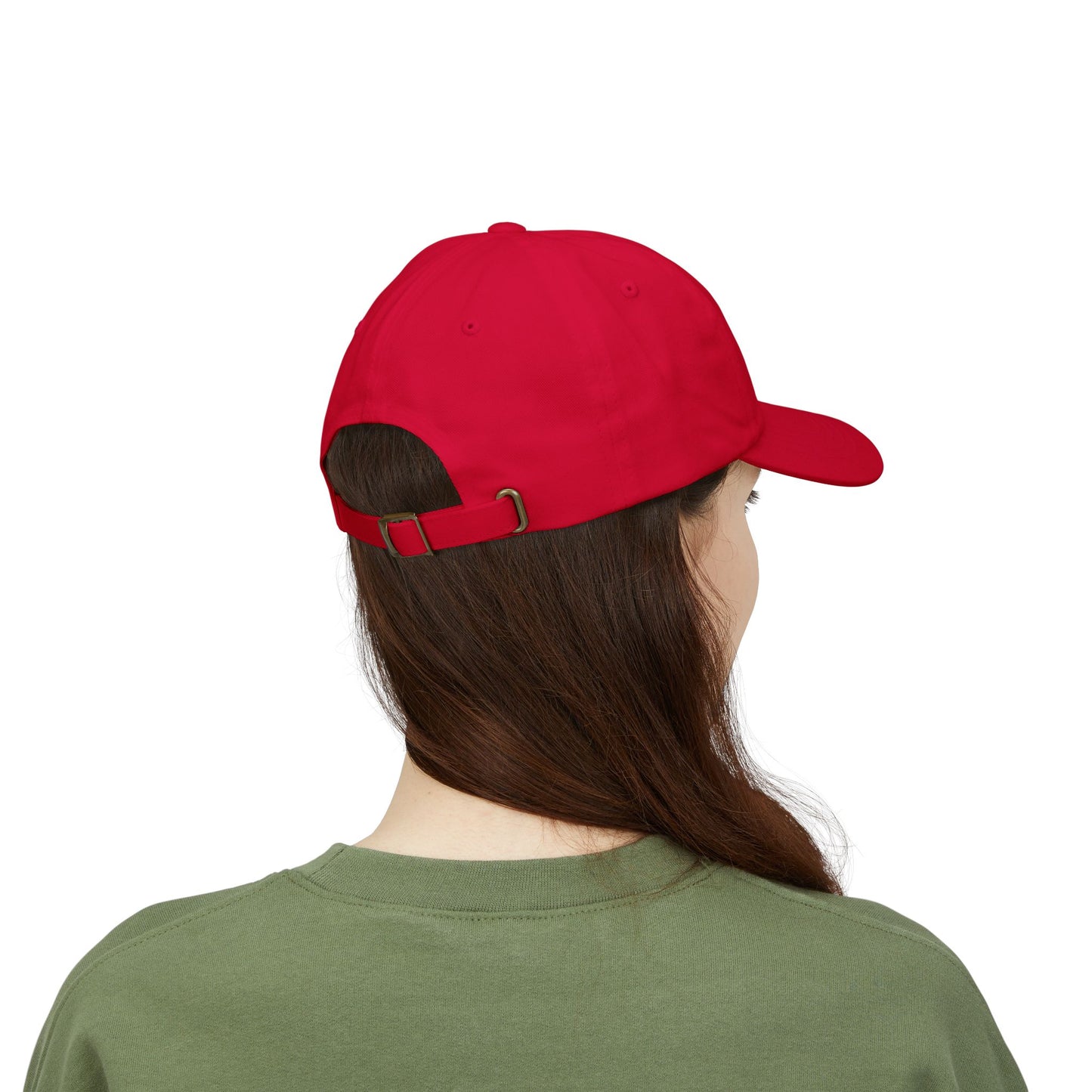 Strong Family Custom Casual Cap - CRANBERRY LOGO