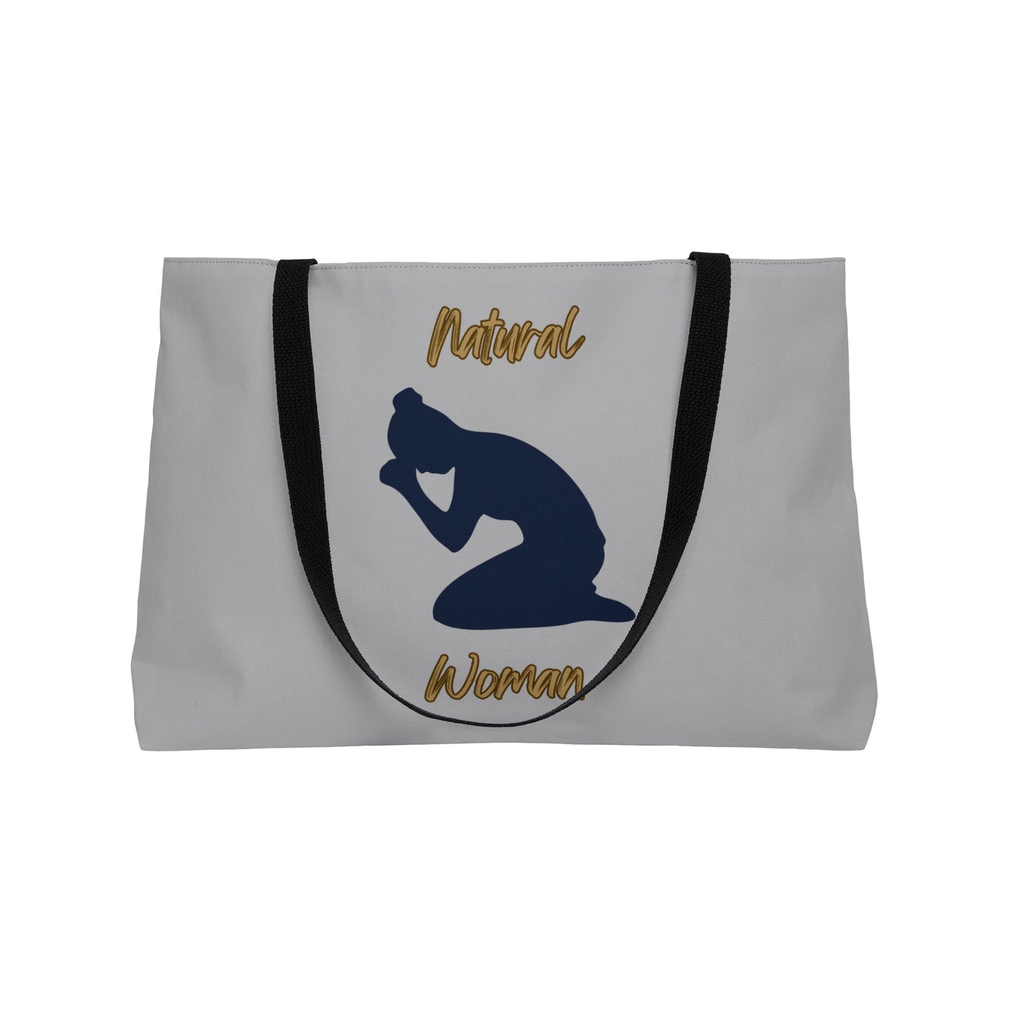 Natural Woman Pray (BL) Weekender Tote Bag LIGHT GREY