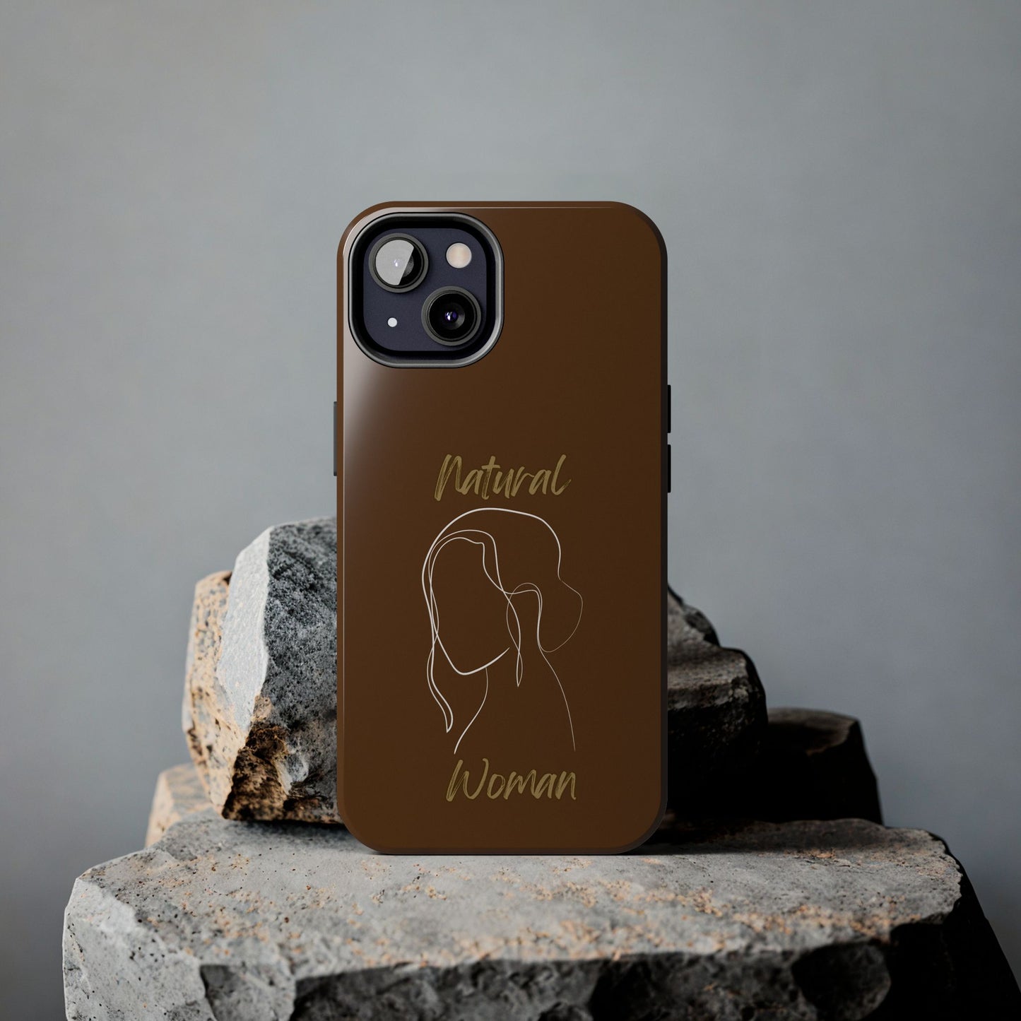 Natural Woman Hanging Hair (WL) Tough Phone Cases BROWN