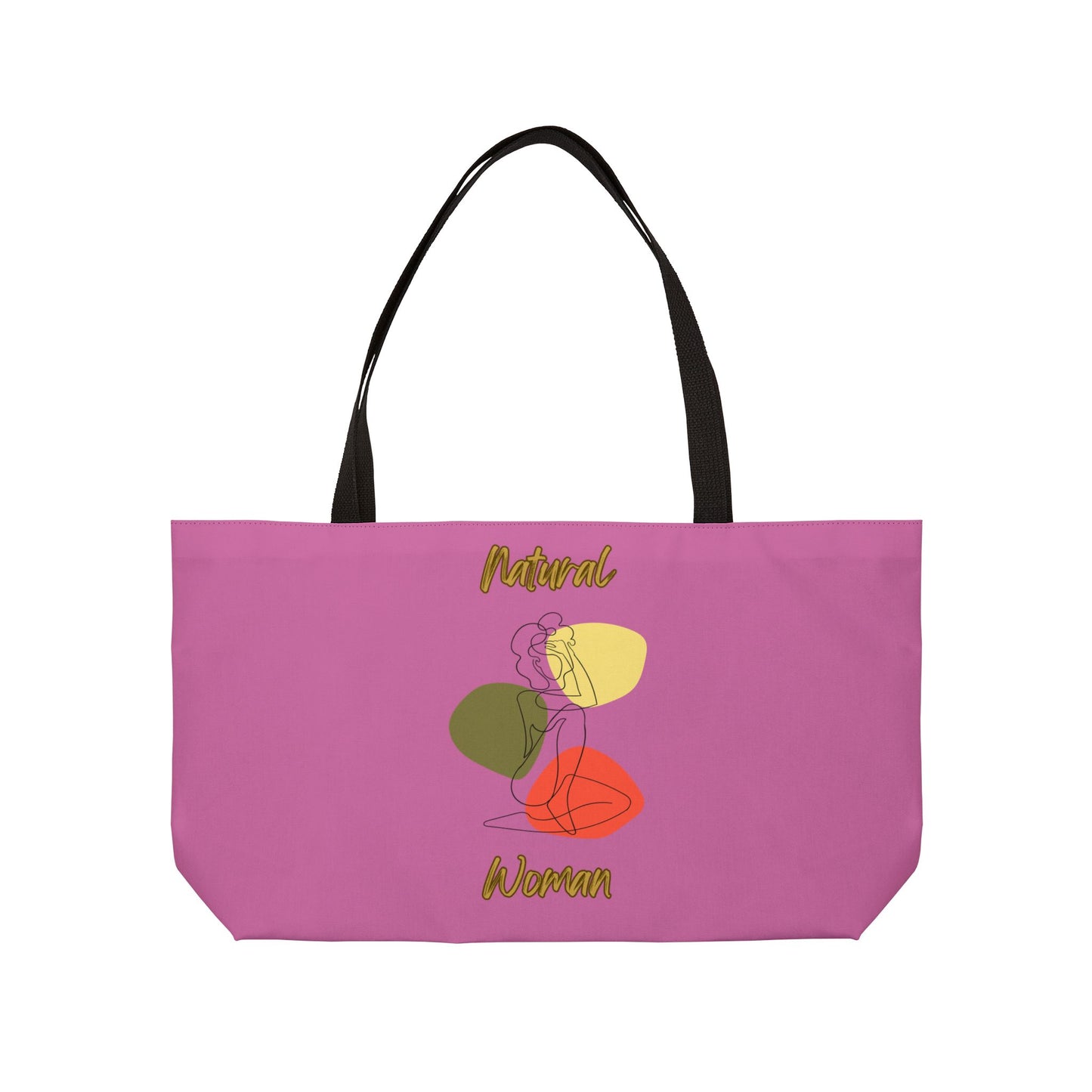Natural Woman Colorful Pose (BL) Weekender Tote Bag LIGHT PINK