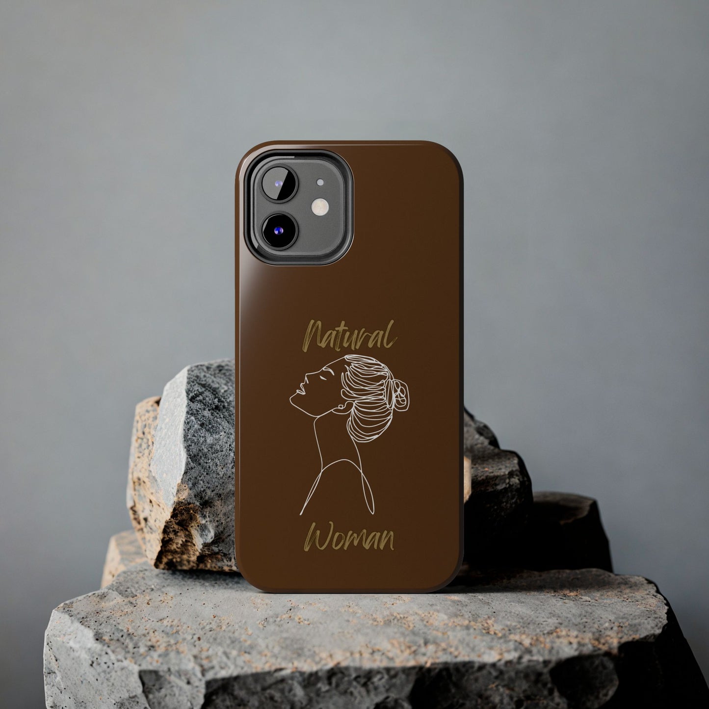 Natural Woman Wet Bun (WL) Tough Phone Cases BROWN