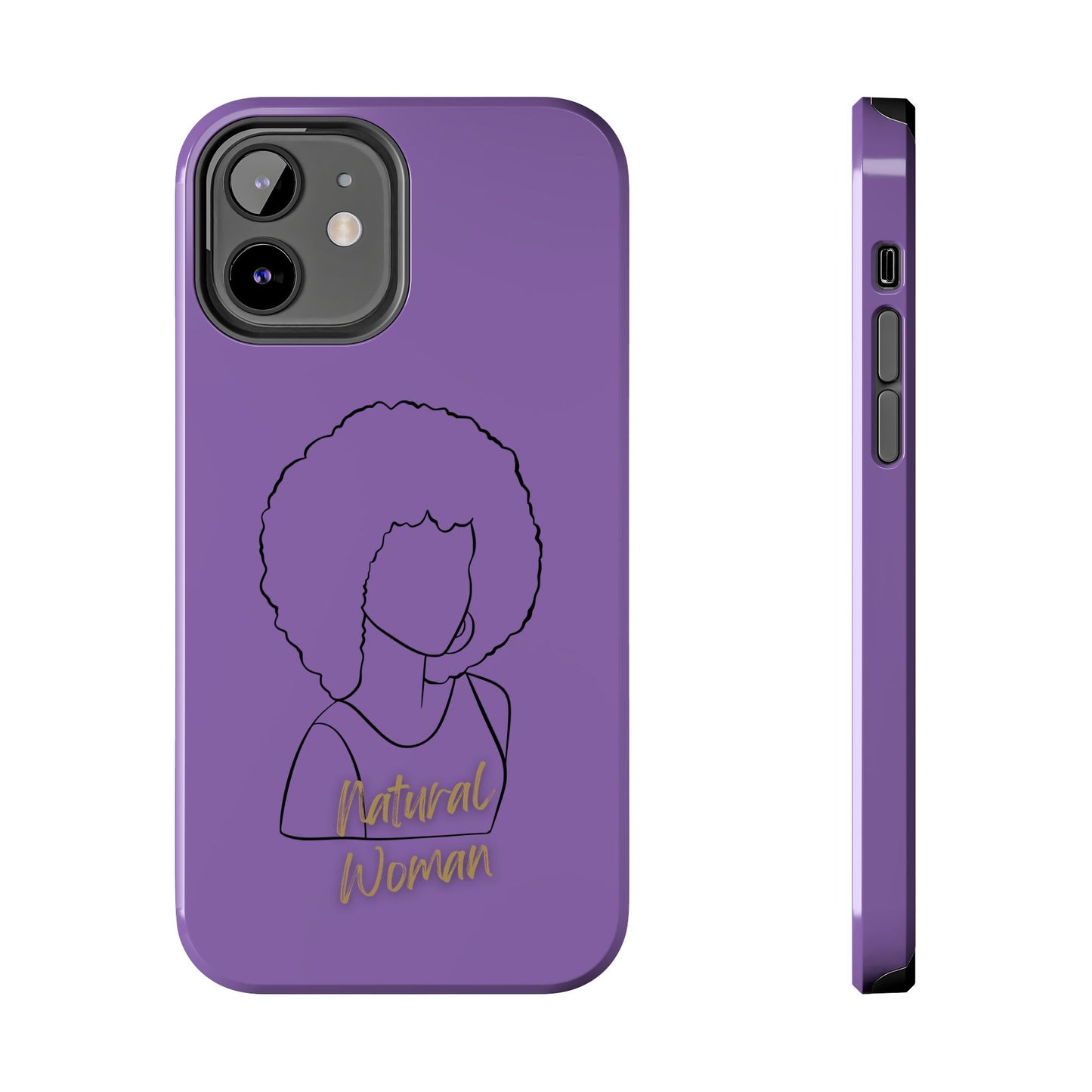 Natural Woman Afro (BL)Tough Phone Cases LIGHT PURPLE