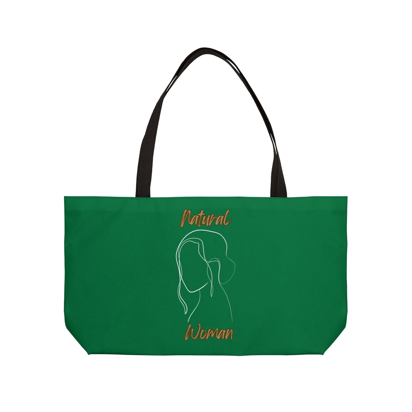 Natural Woman Hanging Hair (WL) Weekender Tote Bag DARK GREEN