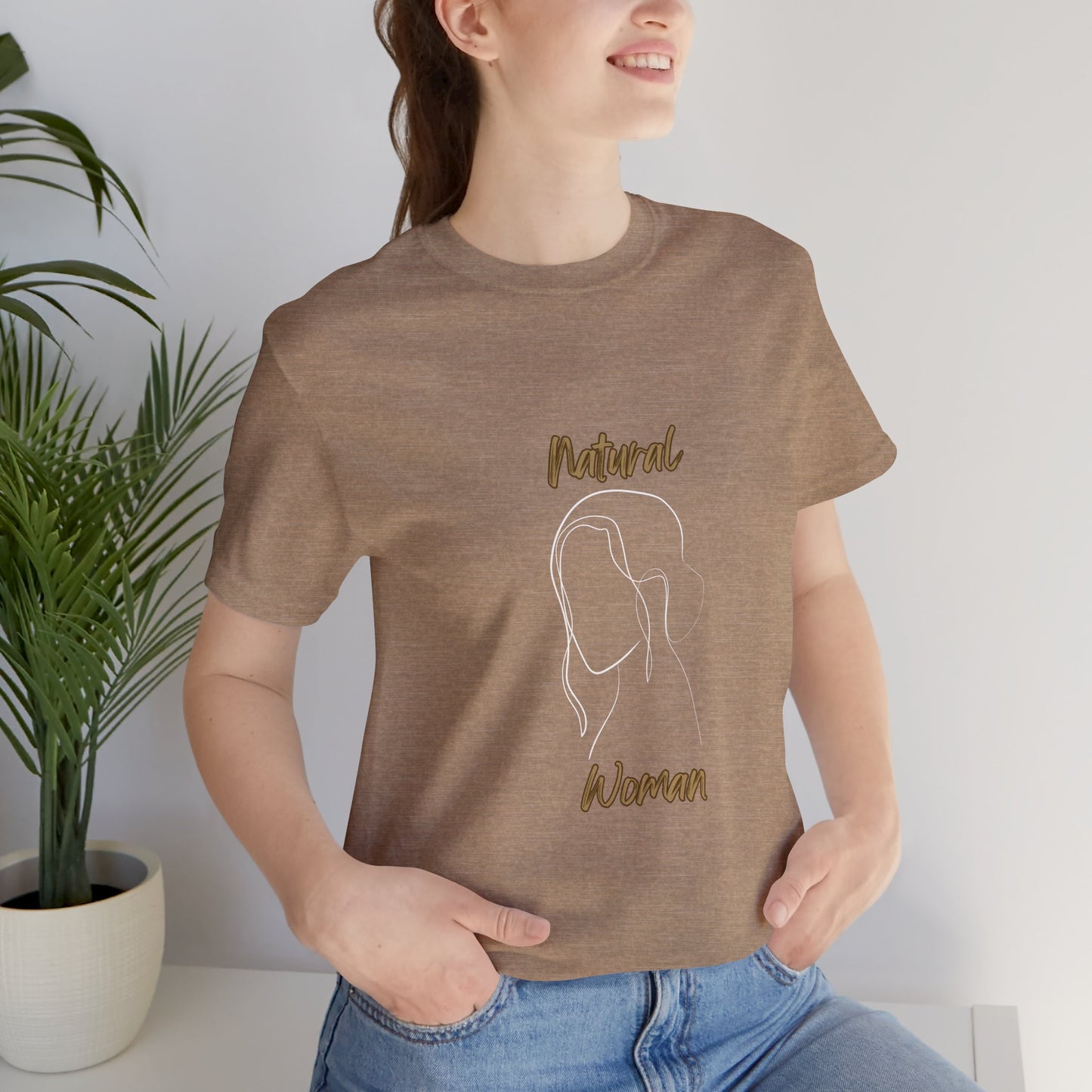 Natural Woman Hanging Hair (WL) Short Sleeve T-Shirt