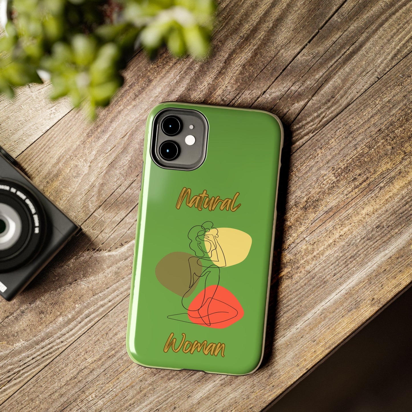 Natural Woman Colorful Pose (BL)Tough Phone Cases GREEN