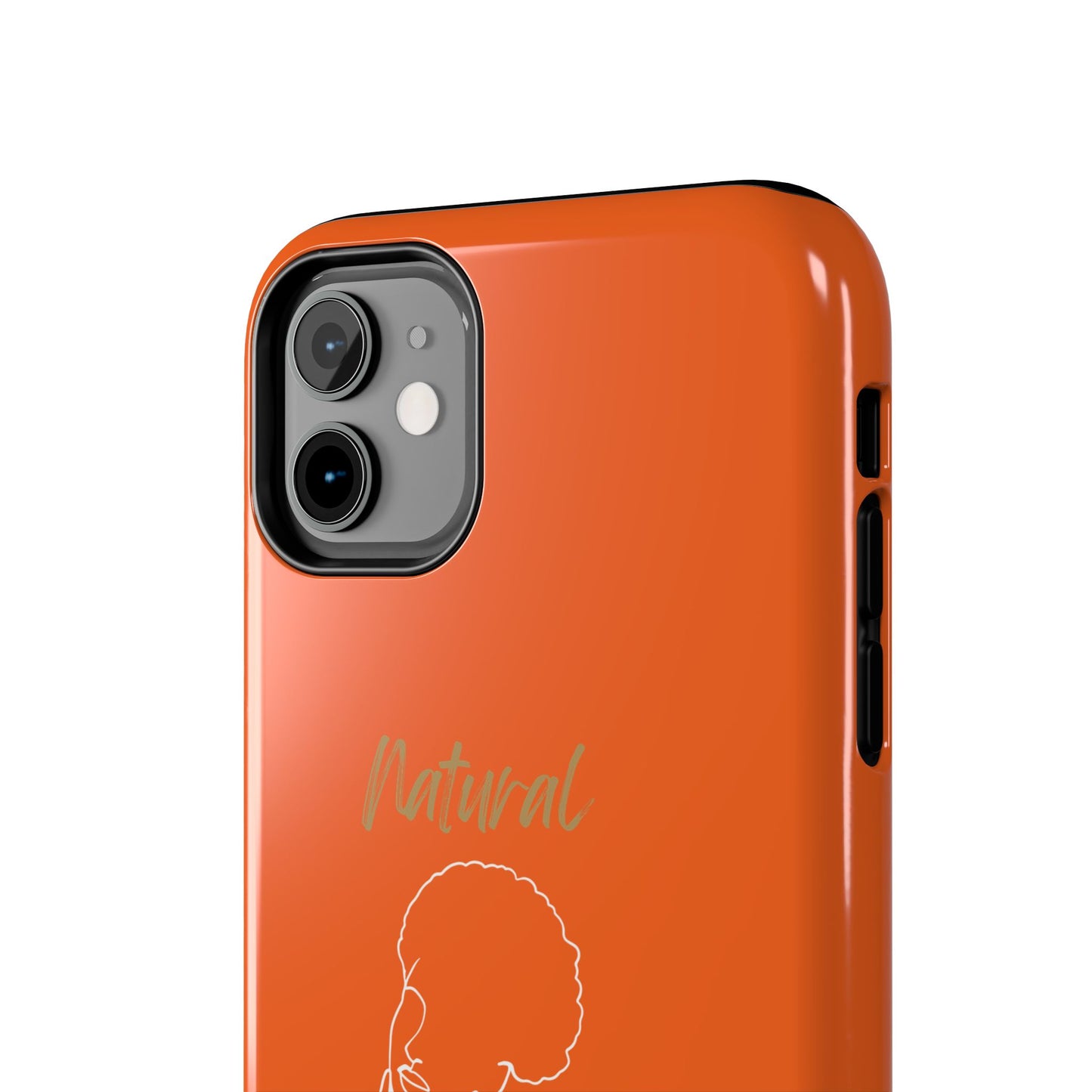 Natural Woman Cute Afro(WL)Tough Phone Cases ORANGE