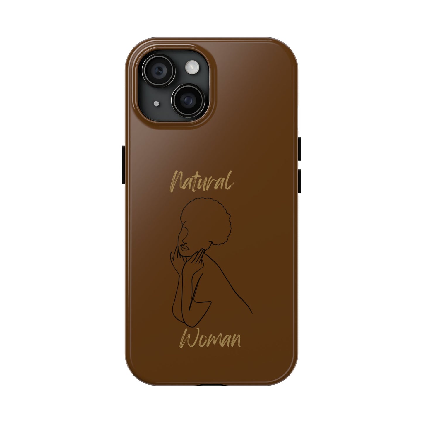 Natural Woman Cute Afro (BL)Tough Phone Cases BROWN