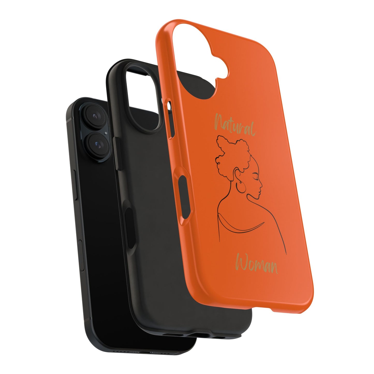 Natural Woman Twists (BL) Tough Phone Cases ORANGE