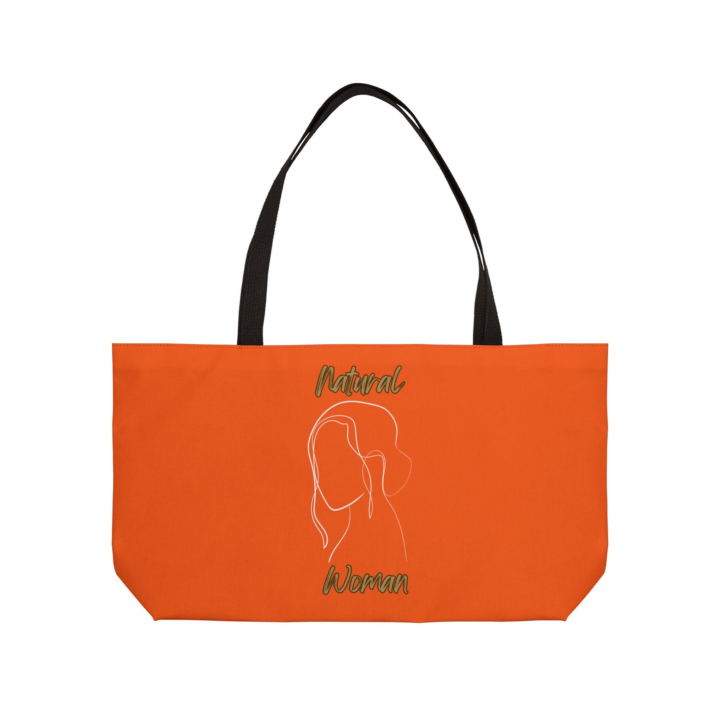 Natural Woman Hanging Hair (WL) Weekender Tote Bag ORANGE