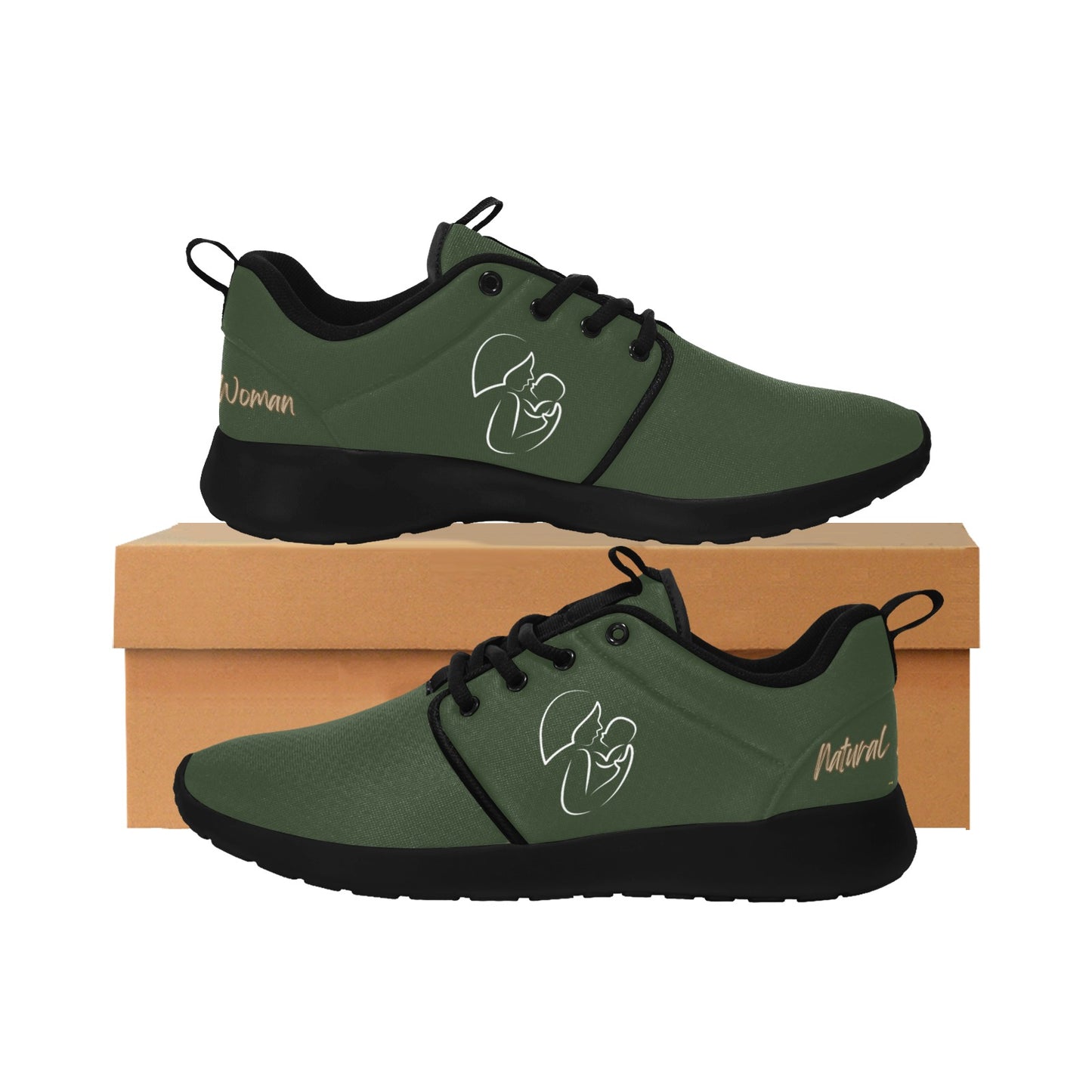 Natural Woman LONG AWAITED (WL) DARK GREEN w/ Black Sole Sneakers