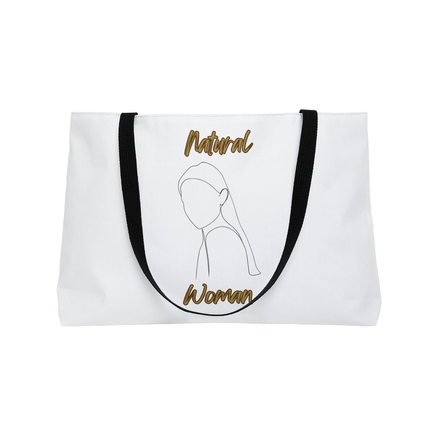 Natural Woman Tilted Look (BL) Weekender Tote Bag WHITE