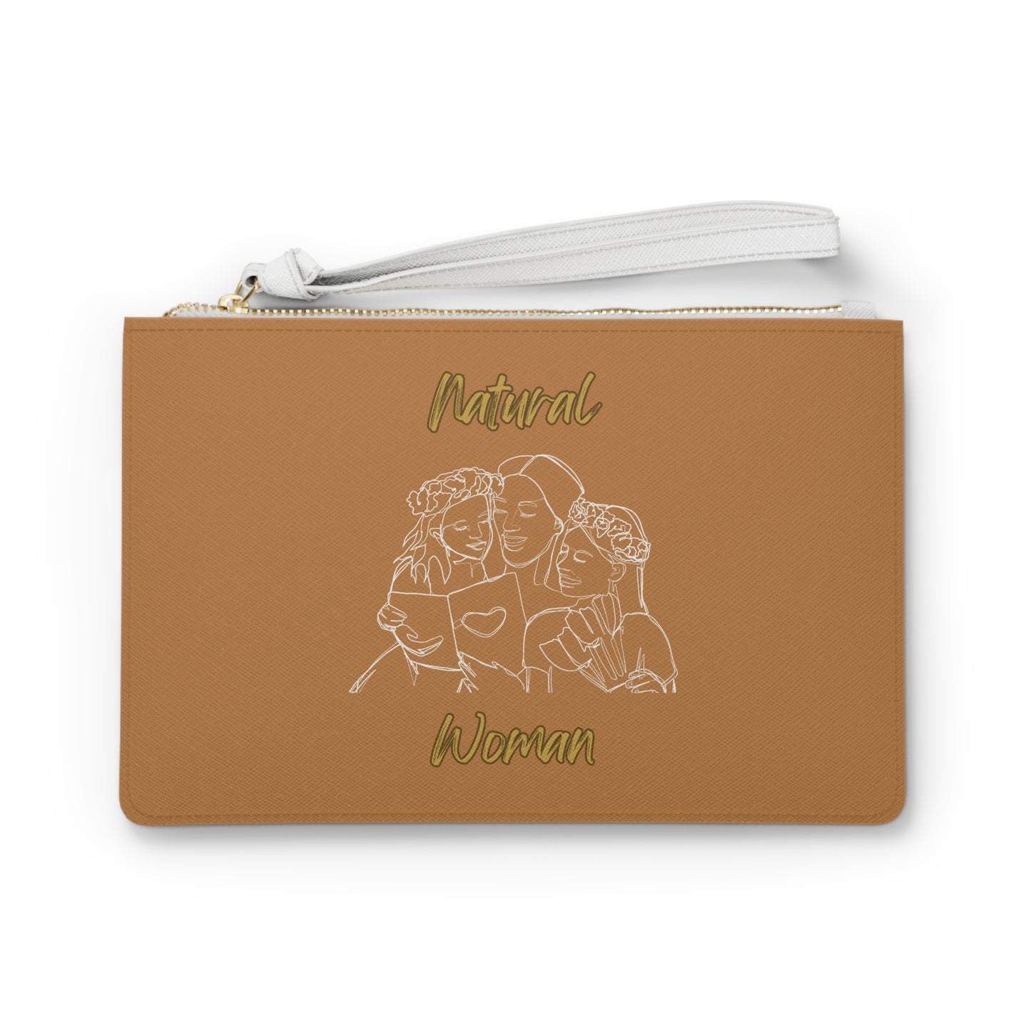 Natural Woman Me & My Girls (WL) Clutch Bag LIGHT BROWN