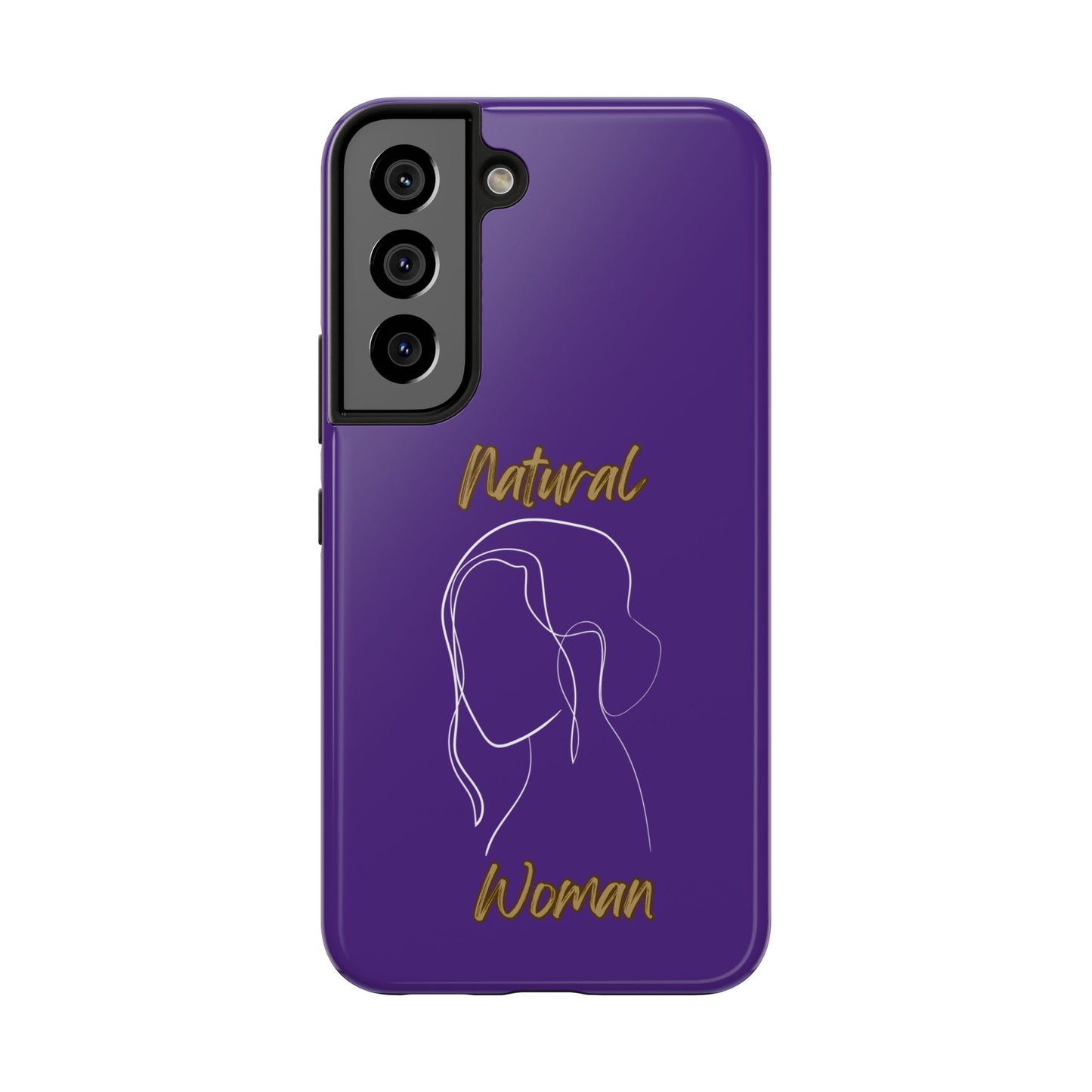 Natural Woman Hanging Hair (WL) Tough Phone Cases PURPLE