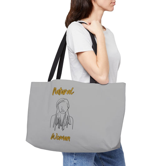 Natural Woman Content (BL) Weekender Tote Bag LIGHT GREY