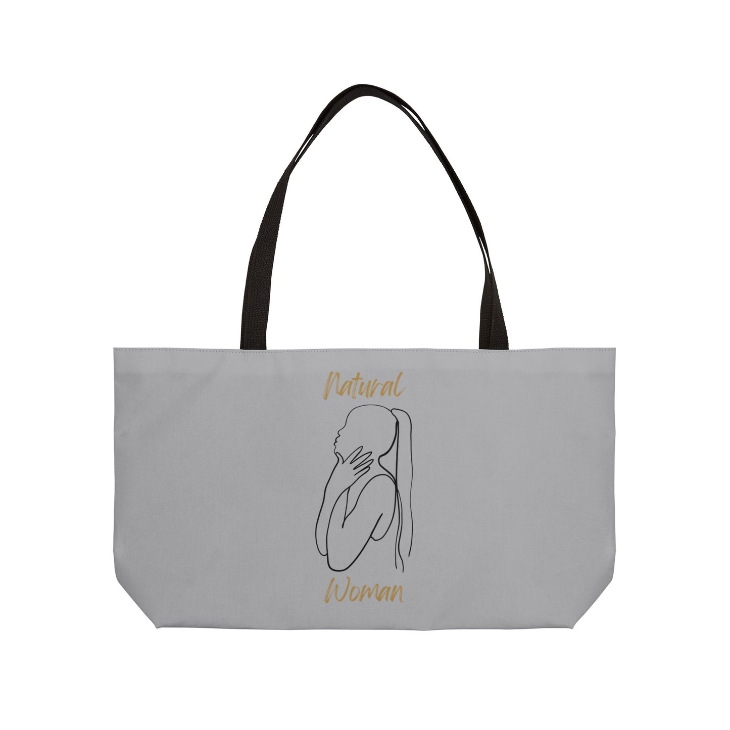 Natural Woman Ponytail (BL) Weekender Tote Bag LIGHT GREY