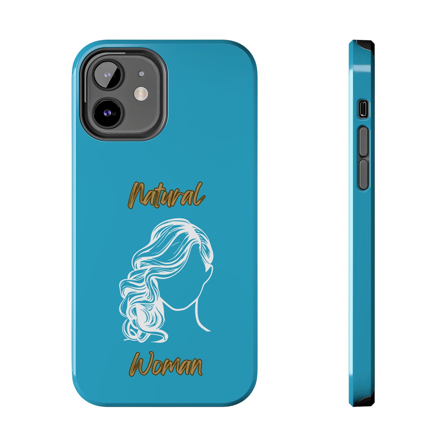 Natural Woman Long Curl (WL)Tough Phone Cases TURQUOISE