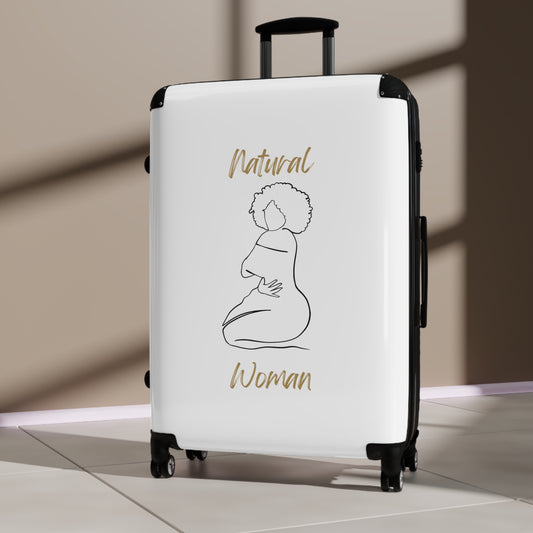 Natural Woman Hug (BL) Suitcase WHITE