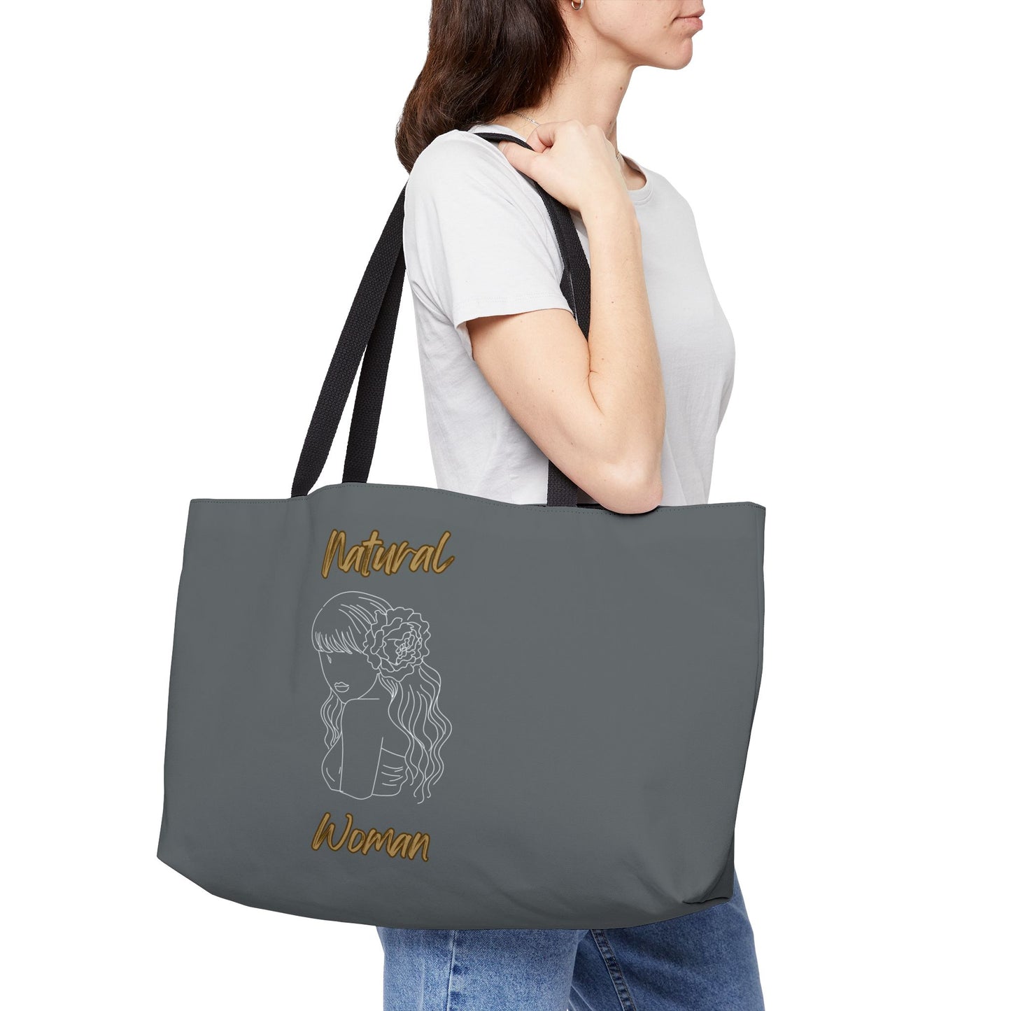 Natural Woman Newness (WL) Weekender Tote Bag LIGHT GREY