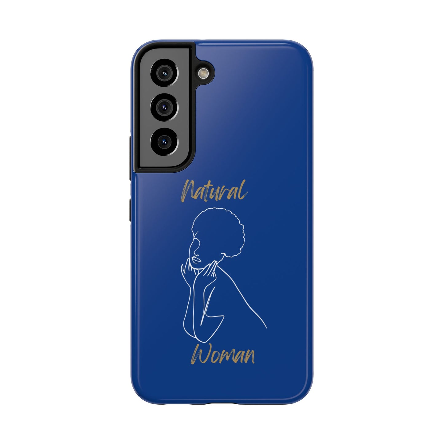 Natural Woman Cute Afro (WL)Tough Phone Cases DARK BLUE