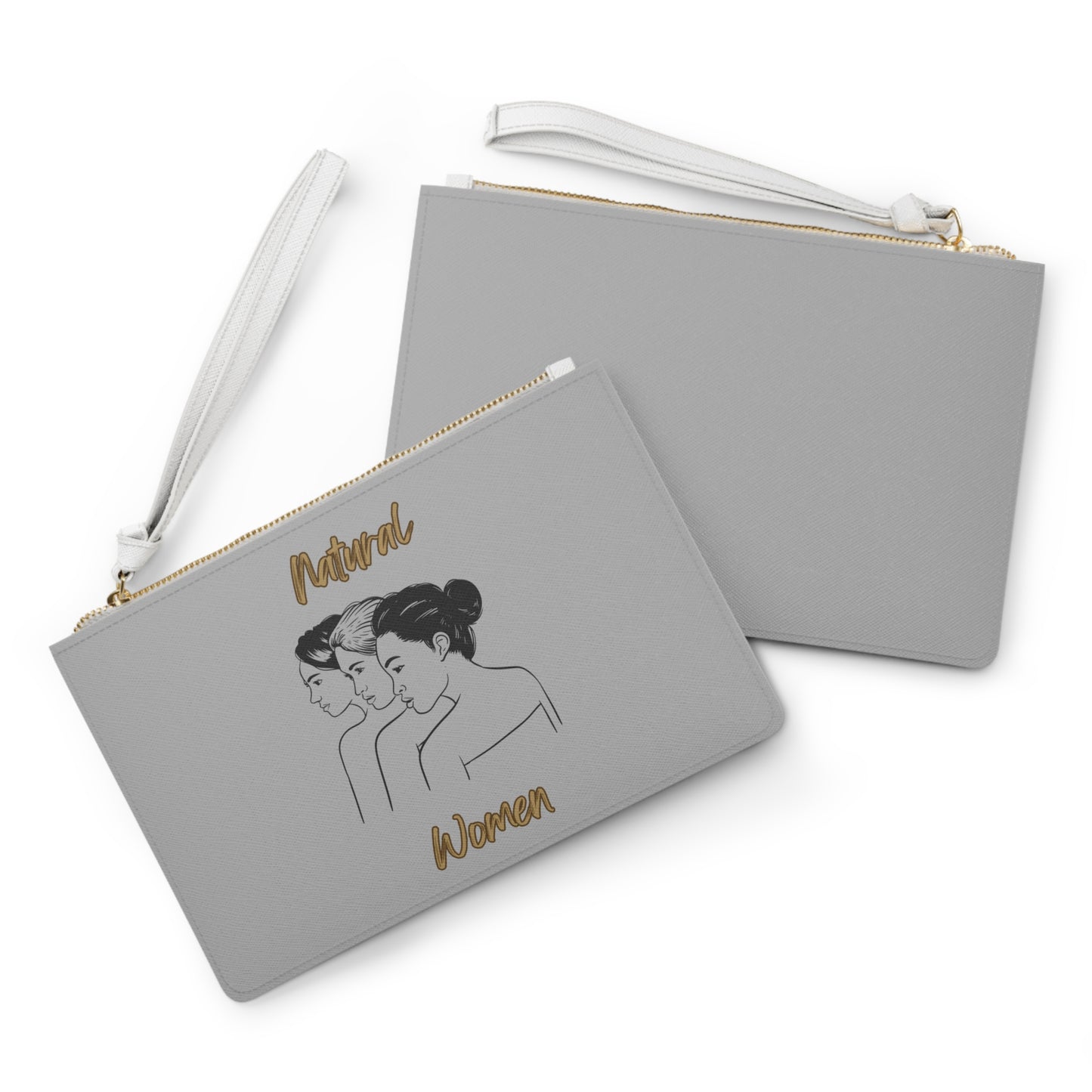 Natural Woman United Friends (BL) Clutch Bag LIGHT GREY