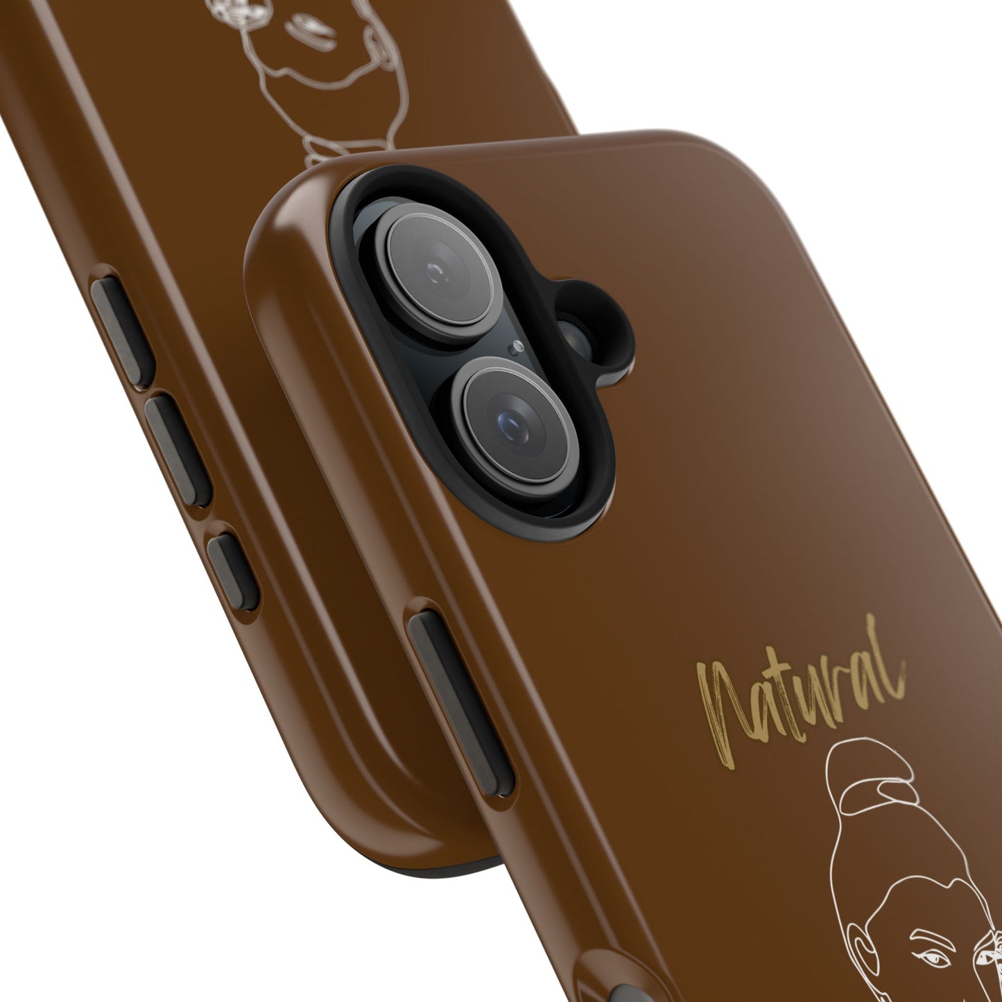 Natural Woman Sassy Bun (WL) Tough Phone Cases BROWN
