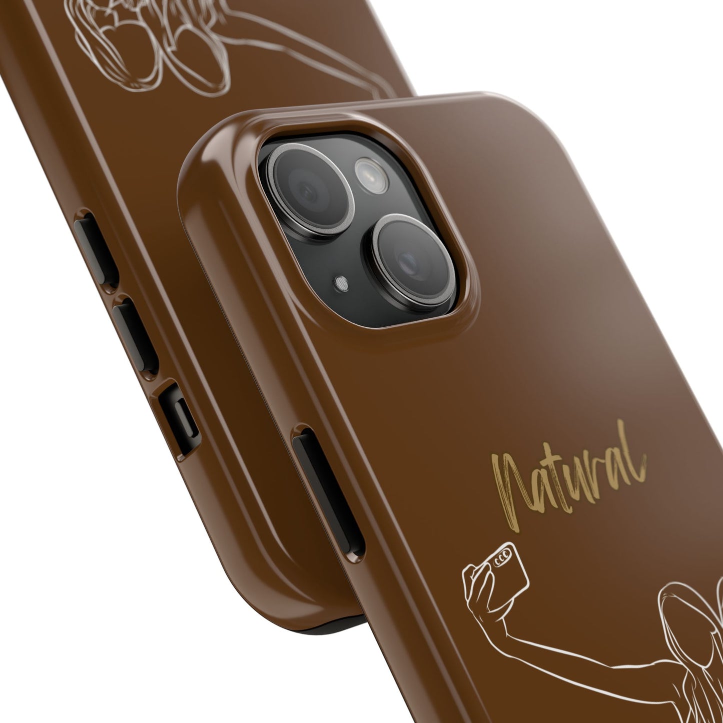 Natural Woman Friends Selfie (WL)Tough Phone Cases BROWN