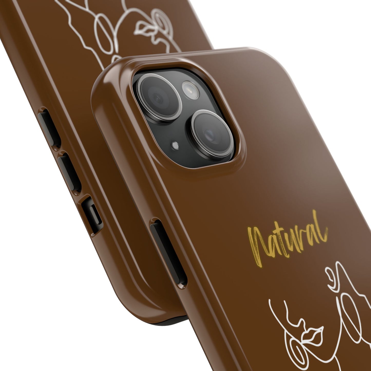 Natural Woman Lips (WL)Tough Phone Cases BROWN