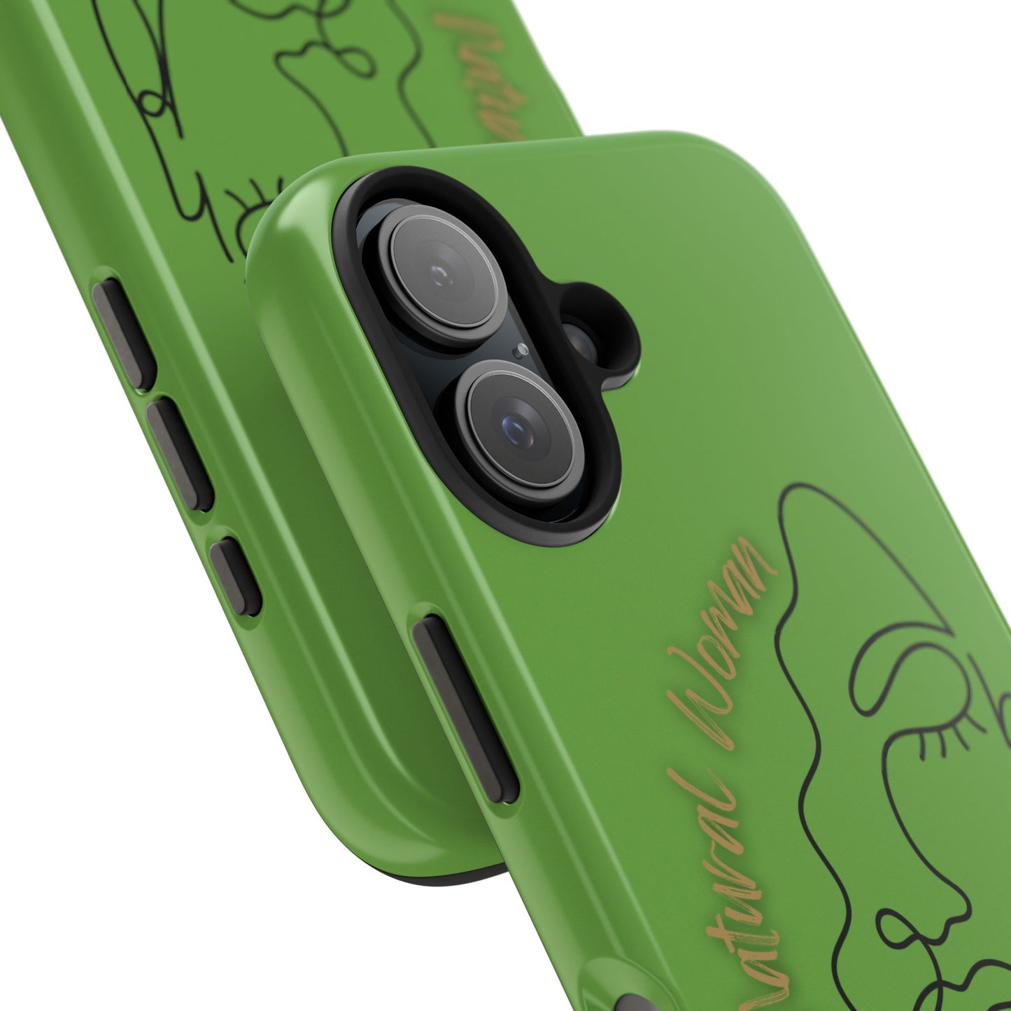 Natural Woman Half Face (BL)Tough Phone Case GREEN
