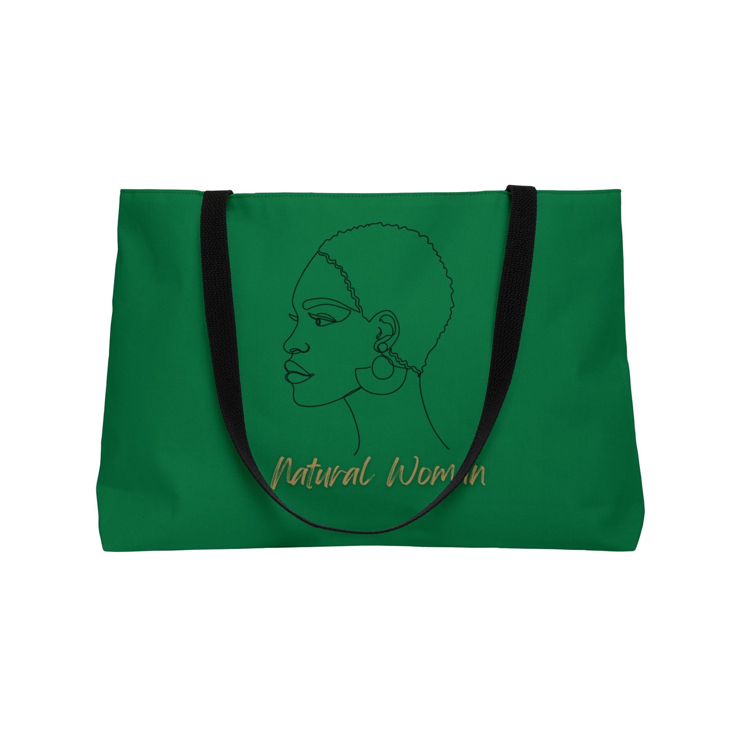 Natural Woman Finger Wave (BL) Weekender Tote Bag DARK GREEN
