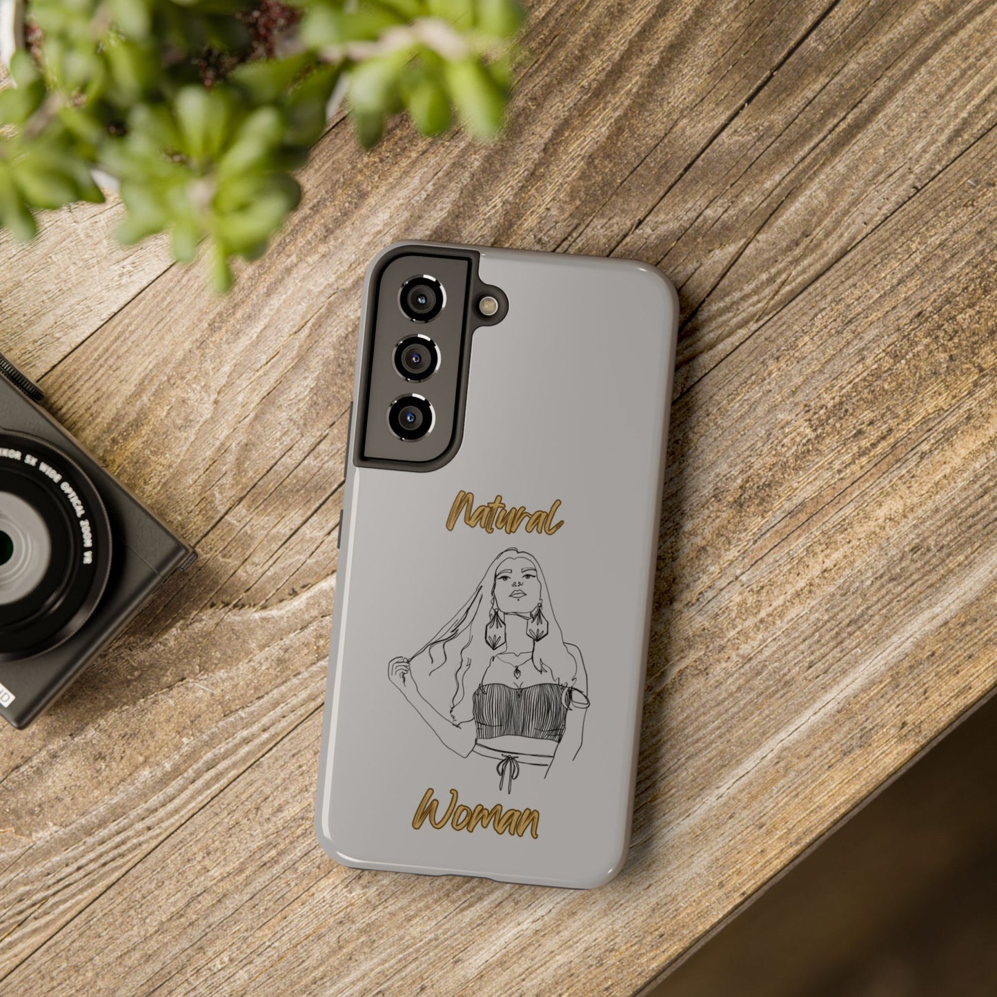 Natural Woman Thinking (BL)Tough Phone Cases LIGHT GREY