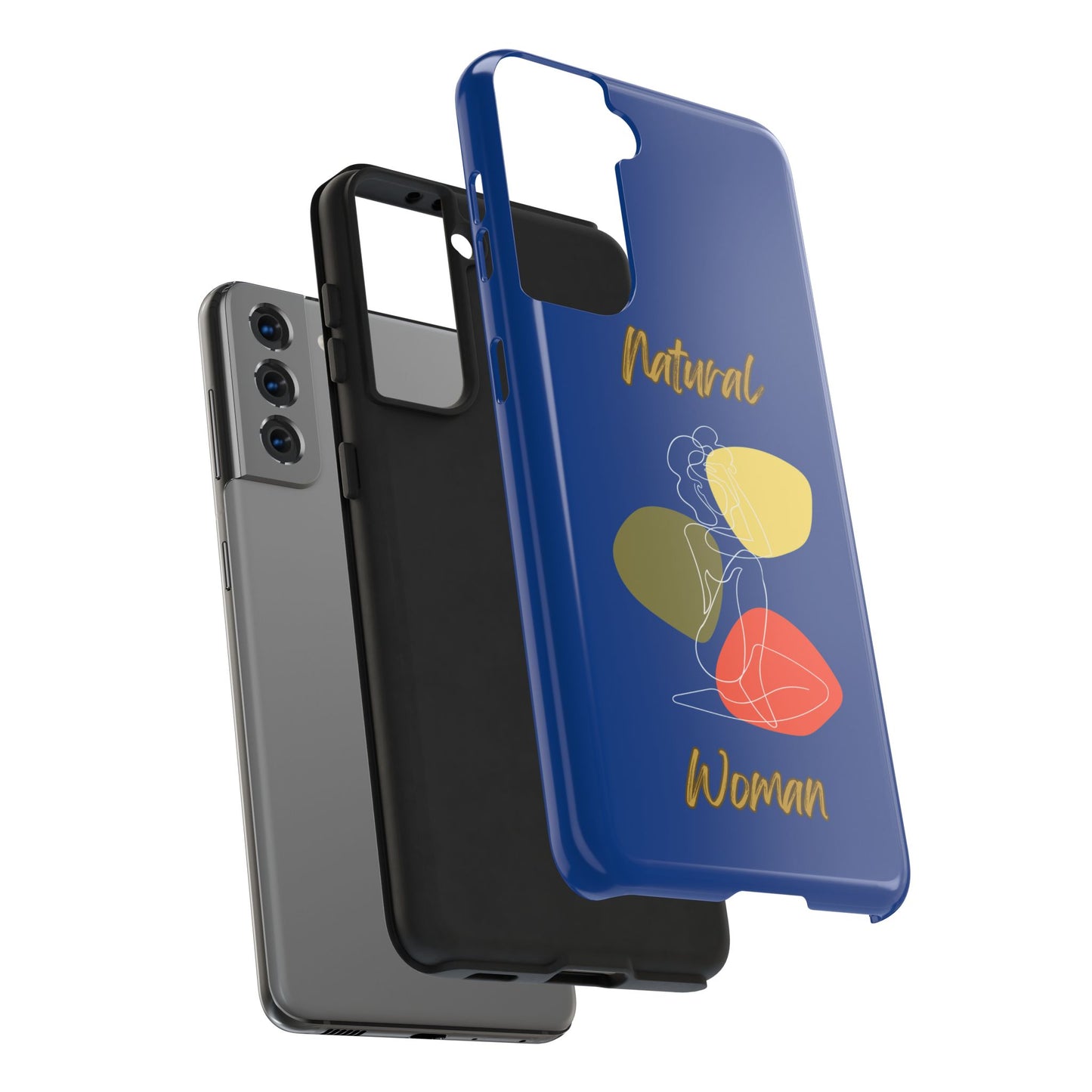 Natural Woman Colorful Pose (WL)Tough Phone Cases DARK BLUE