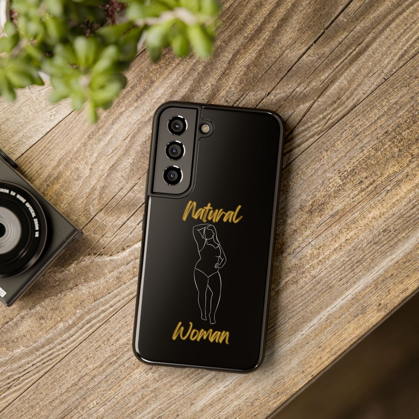 Natural Woman Looking Good (WL)Tough Phone Cases BLACK