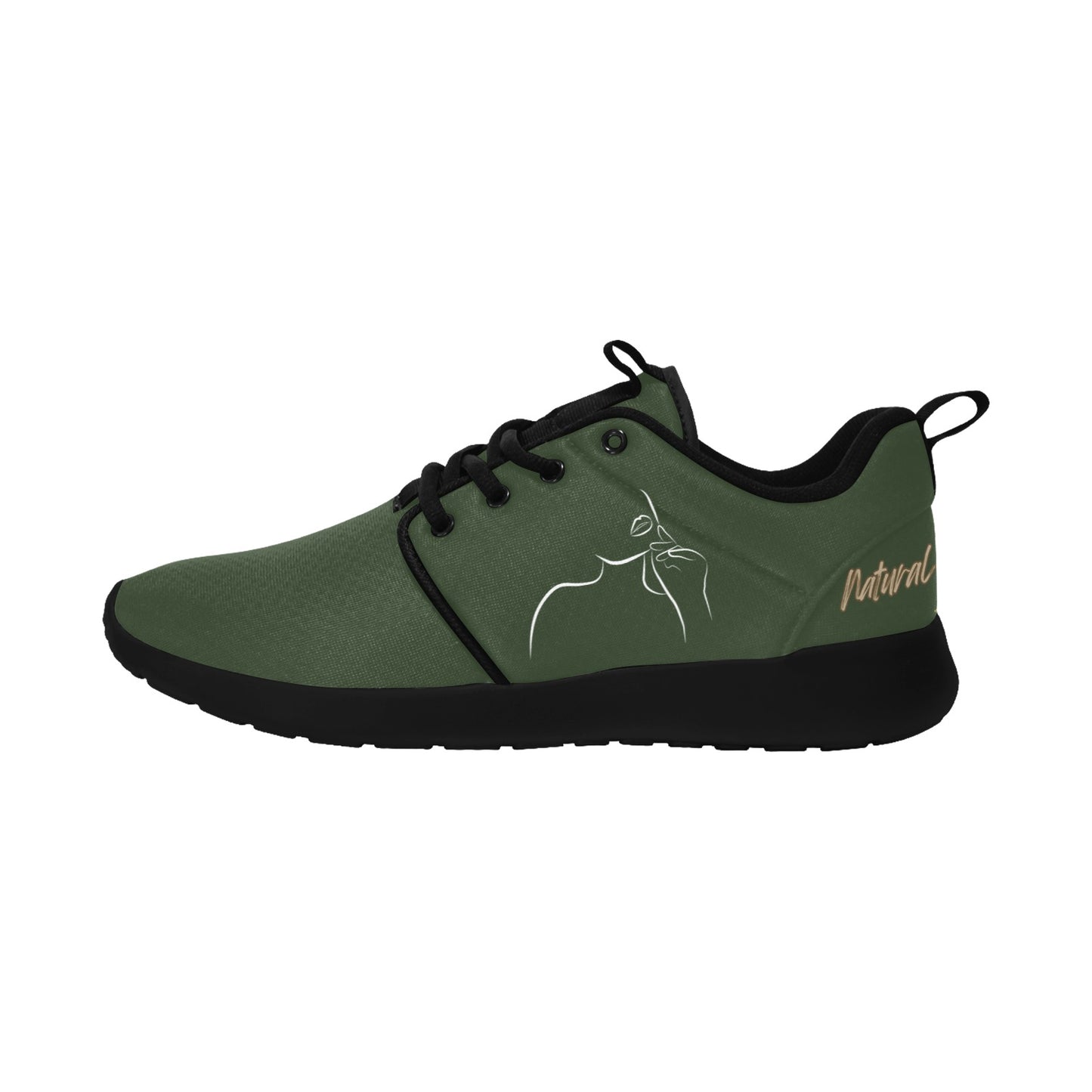 Natural Woman CHIN UP (WL) DARK GREEN w/ Black Sole Sneakers