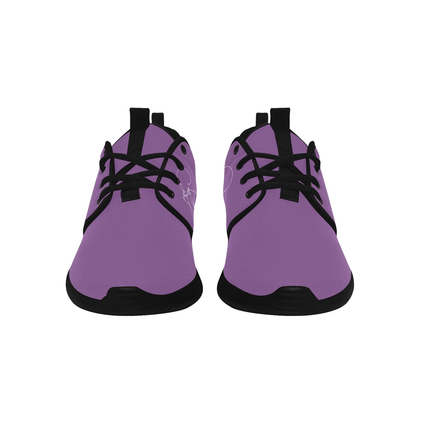 Natural Woman CUTE AFRO (WL) PURPLE w/ Black Sole Sneakers