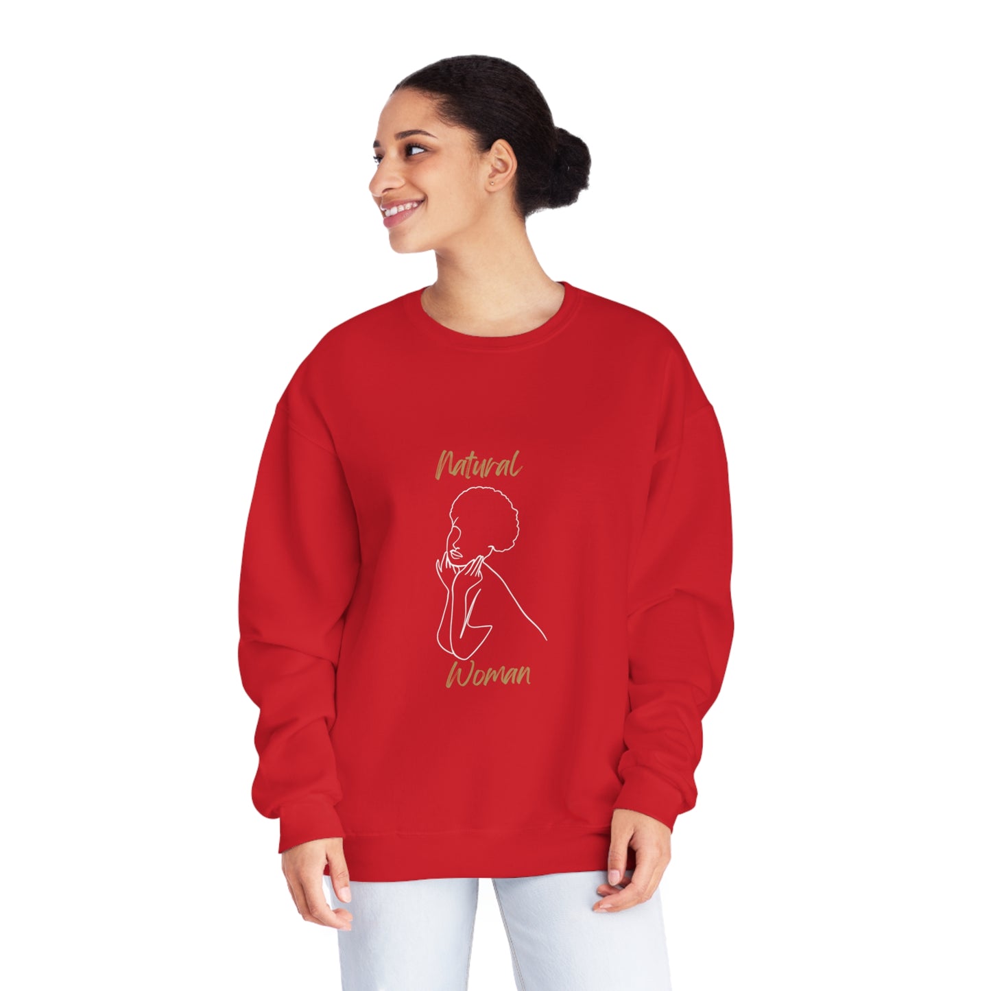Natural Woman Cute Afro (WL) Crewneck Sweatshirt