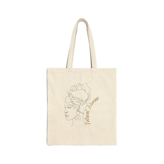 Natural Woman Flower Wrap (BL) Canvas Tote Bag