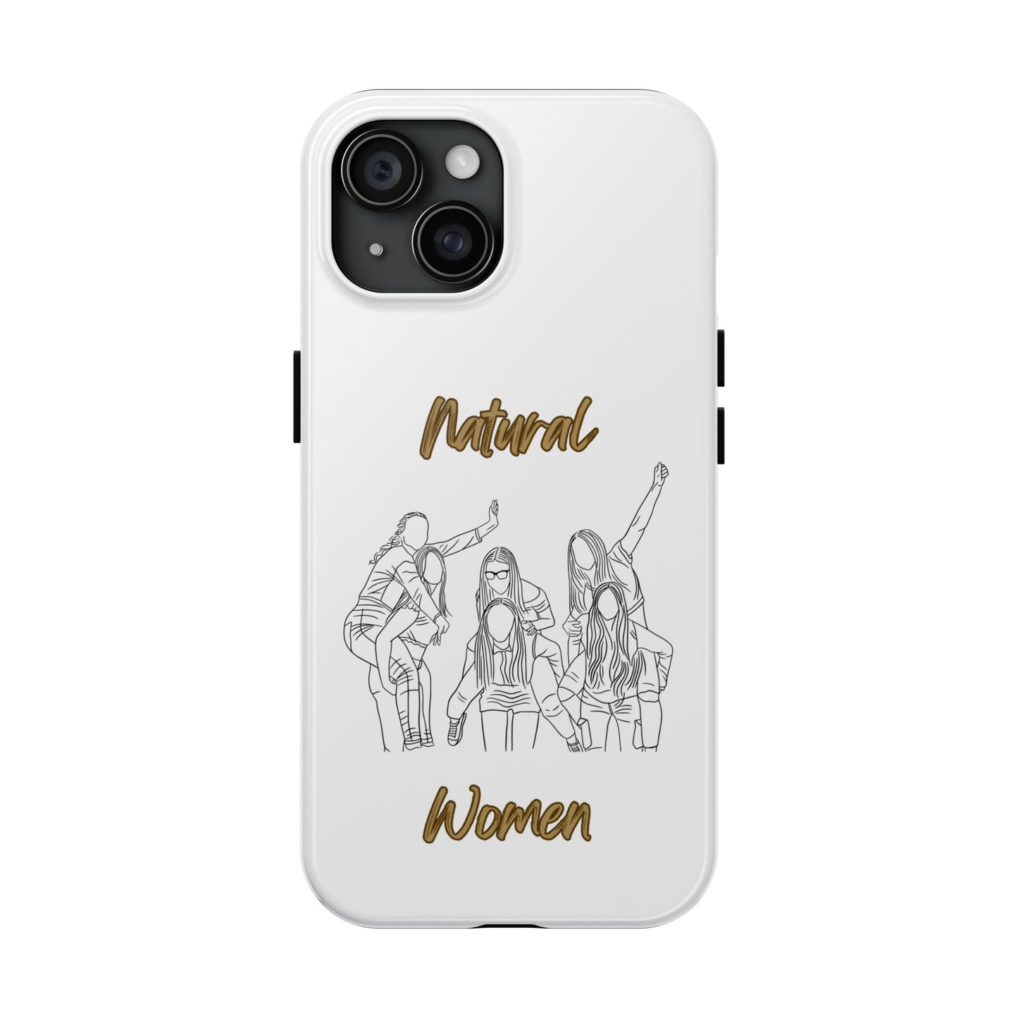 Natural Woman Piggy Back (BL)Tough Phone Cases WHITE